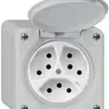 Prise AP robusto 3×type 13/1 gris 