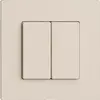 Druckschalter 2K/2T Edue Wiser crema 
