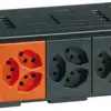 Consolidation Point Hager avec 2 pièces 3×T23 et 1 pièce 3×T23 orange, noir 