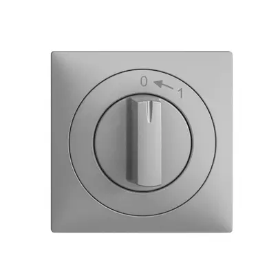 Kit frontal EDIZIOdue 0<-1 silver 60×60mm pour contact pivotant 