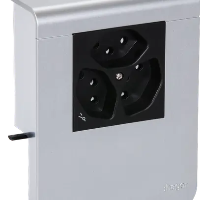 Support d'appareil Hager pour SL20080 décor aluminium, 3×T13 1×S 