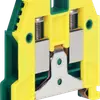 Borne de terre joignable Woertz 4…10mm² vis 2×1 rail DIN 35mm vert/jaune 