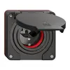 Presa NEVO N.CO 1×T23, IP55 secondo SN 441011, c.guarnizione rossa, c.LED, nero 