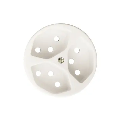 Kit frontale FH per presa 3×T13 bianco 