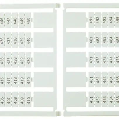 Etichetta di marcaggio 5×9mm 10×11…20, 5 carte da 100 