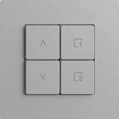 Stazione secondaria 1K/4T per interruttore tapparelle scena Edue Wiser silver 