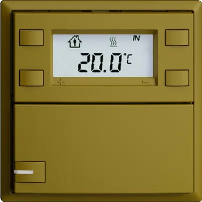 Poussoir RTH ENC KNX 1× EDIZIOdue F olive, avec LED RGB 