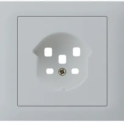 Kit frontal INC Hager kallysto pour prise G3 1×T25 cadre enfichable gris clair 