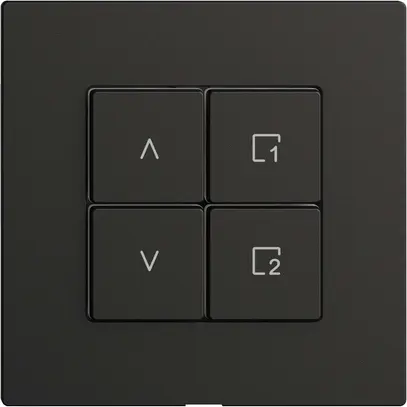 Kit copertura per interruttore tapparelle 1c scena/4t Edue Wiser nero 