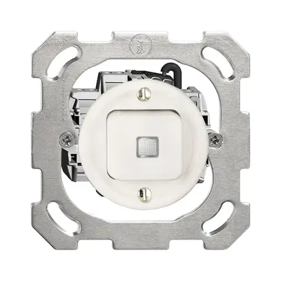 Interr. puls. lum. INC 3/1L bianco FH, contr. LED giallo 