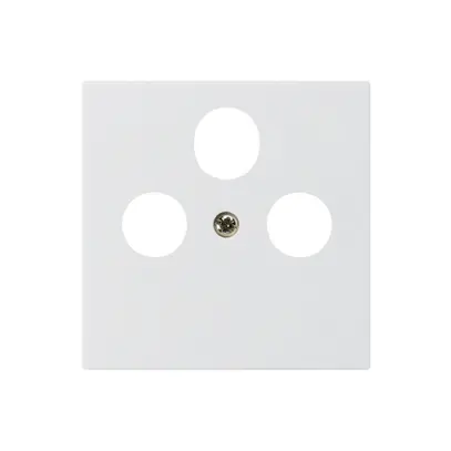 Placca frontale kallysto bianco per R/TV/SAT 60×60mm 