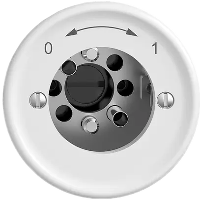 Contatto rotativo INC 0<-->1 STANDARDdue bianco per serrat. senza cil. 