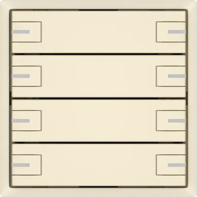 Pulsante universale EDIZIO.liv UNI SNAPFIX® c.LED RGB 4× com.2T cr 