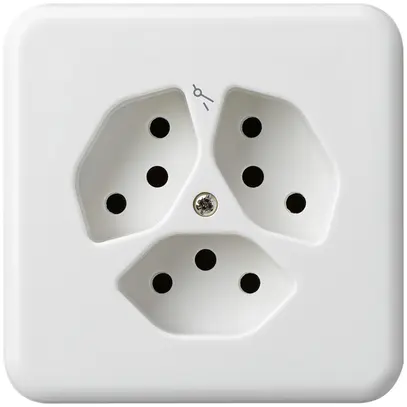 Prise ENC basico 3×type 13S blanc pour BOMI 