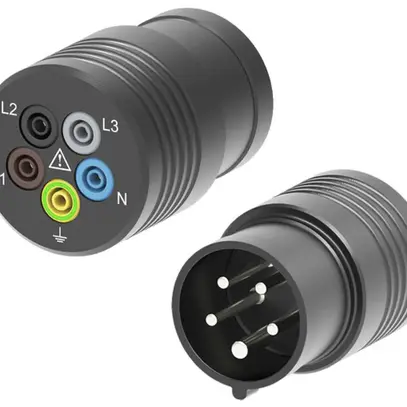 Adaptateur de mesure fiche CEE ELBRO 32A IP20 5L 415V/CAT IV Ø71×117mm 