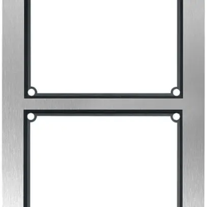 Boîtier ENC pour interphone Hager elcom.modesta 2×1 2-fils avec cadre, acier fin 