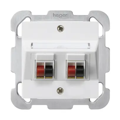 UP-Audiodose kallysto 2-fach ws Klemmanschluss 2 Lautsprecher Befestigungsplatte 