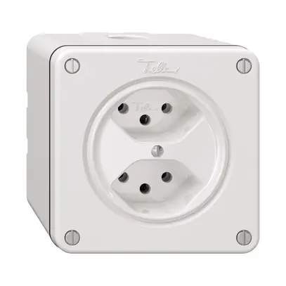 Prise NAPU NEVO, 2×T13, blanc 