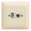 Prise de raccordement INC xDSL RJ45/TT83 crema ITplus EDIZIOdue avec filtre 