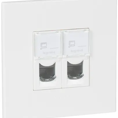 Presa di raccordo INC ATO STP 2×RJ45 bianco cat.6 grd.I 
