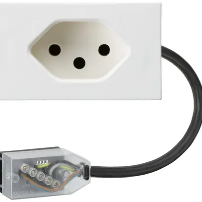 Prise INC FLF type 13 L2 blanc pour câble plat Technofil 