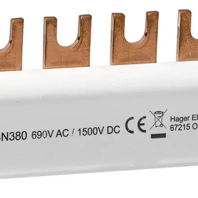 Staffe di messa a terra Hager 3P 35mm² per SPA180 