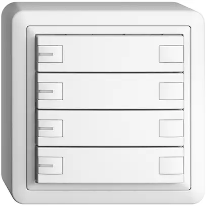 AP-Taster KNX 4-fach EDIZIOdue weiss RGB mit LED 