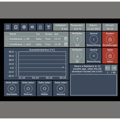 Écran tactile KNX ENC MDT VC-1001.04 10" 1280×800px couleur neutre sans cadre 