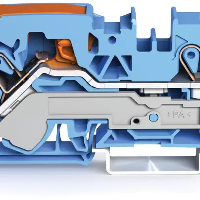 Borne de passage WAGO TopJob-S 16mm² 2L bleu série 2116 