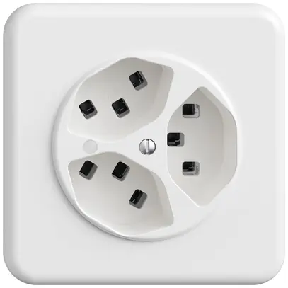 Prise ENC STANDARDdue SNAPFIX® 3×T23 avec LED bc 