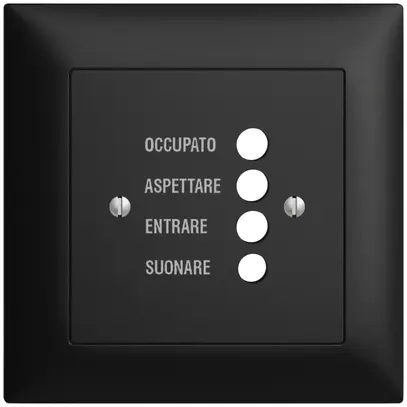 Kit frontal ENC EDIZIOdue noir 88×88 pour station de porte 1334.I 