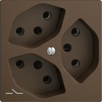 Prise ENC EDIZIOdue 3×T13 coffee 1×S 