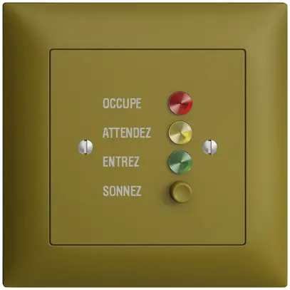 Station de porte ENC EDIZIOdue pour signaux d'appel, olive 