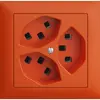 Prise INC 3×T23 16A orange, EDIZIOdue, avec bornes enf. 