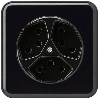 Prise ENC basico 3×type 13 noir pour BOMI 