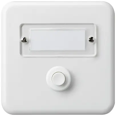 Poussoir de sonnerie ENC basico blanc avec porte-étiquette 