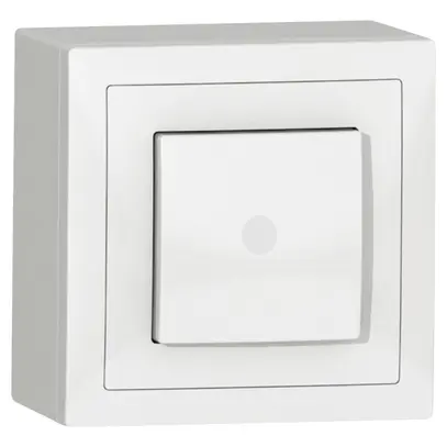 Interruttore luminoso AP SIDUS A 3/c bianco lucido 