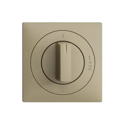 Kit frontale EDIZIOdue 0-1-1+2-2 60×60mm sand per interruttore rotativo 