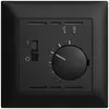 Thermostat d'ambiance ENC EDIZIOdue noir avec sonde et câble 