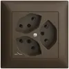 Prise ENC EDIZIOdue 3×T13 coffee 1×S 