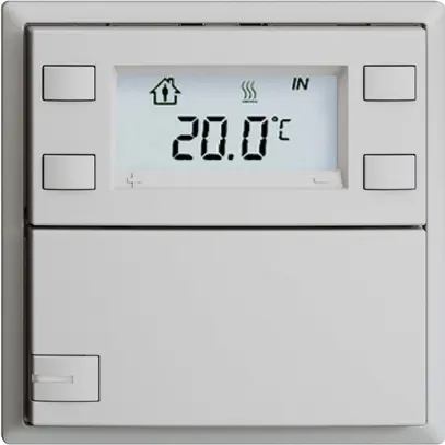 Poussoir RTH ENC KNX 1× EDIZIOdue F gris clair, avec LED RGB 