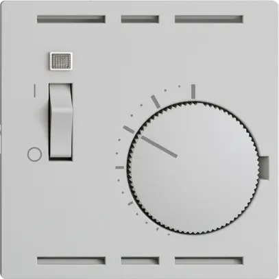 Thermostat d'ambiance ENC EDIZIOdue gris clair, avec interrupteur 