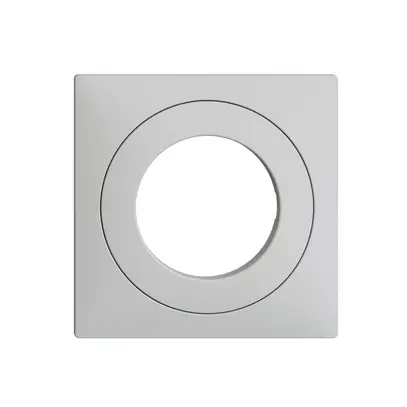 Kit frontal EDIZIOdue gris clair, 60×60mm pour interrupteur à clé 