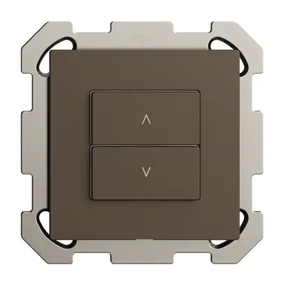 Stazione secondaria INC 1K/2T per interruttore tapparelle Edue Wiser coffee 