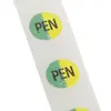 Placchetta indicatrice Weber PEN verde/giallo sacchetto a 50 pezzi 