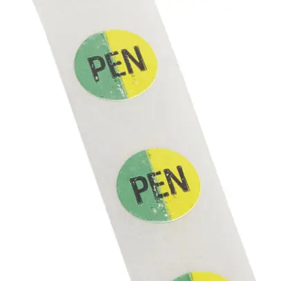 Plaquette indicatrice Weber PEN vert/jaune sachet à 50 pièces 