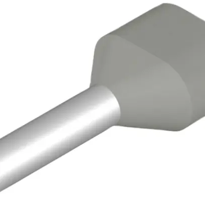 Capocorda doppio Weidmüller H isolato 2×0.75mm² 8mm grigio DIN sciolto 