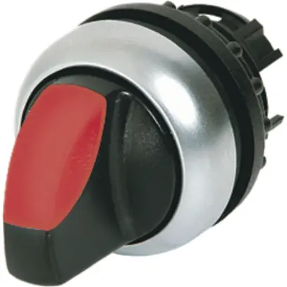 Manette rotative lum.ETN RMQ 2 pos. à rappel noir/rouge, an.chr 