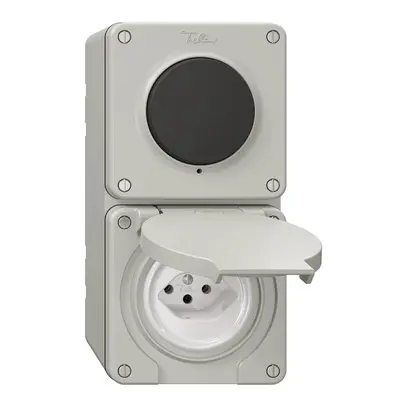 Combinaison NAP NEVO, interrupteur à poussoir schéma 3/1L + prise type 13, grc 