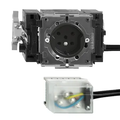 Presa INS FH T15 nero 53mm Snap per cavo piat.powerbus 